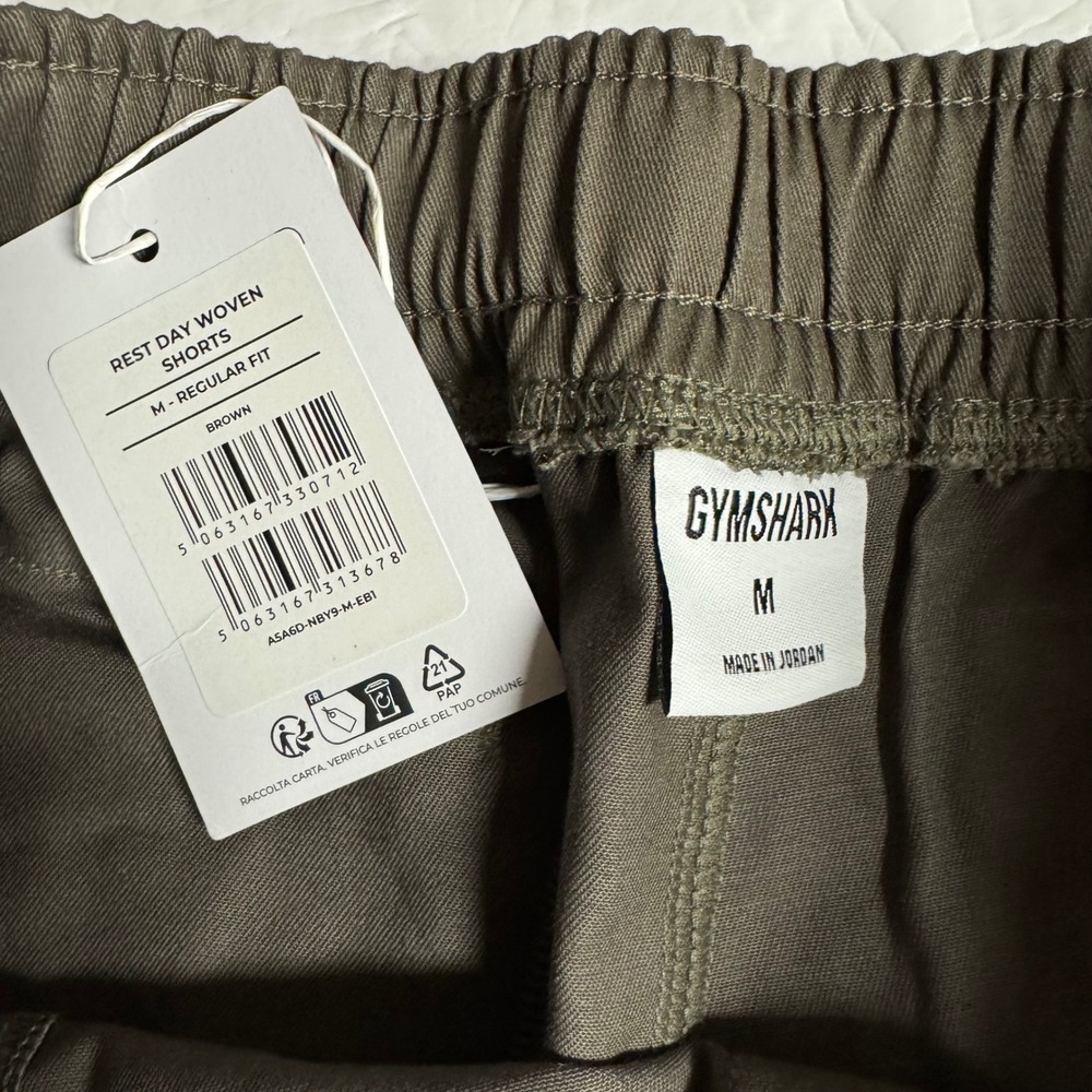Gymshark Rest Day Woven Shorts Mens Medium Brown Belted Athletic Casual A5A6D - Picture 3 of 7